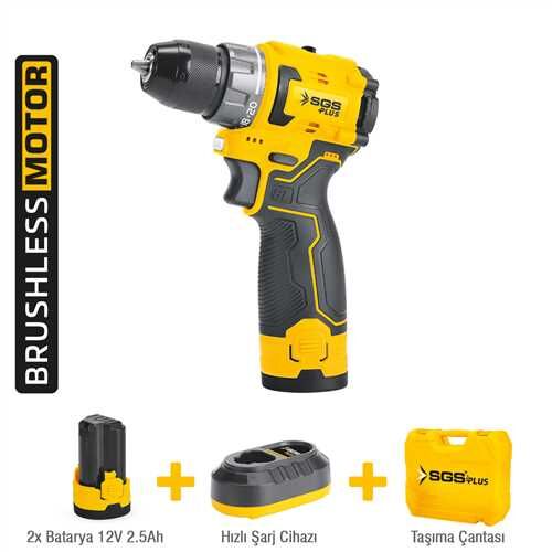 AKÜLÜ VİDALAMA SETİ 12 VOLT (2*2.5 Ah) (KÖMÜRSÜZ MOTOR)