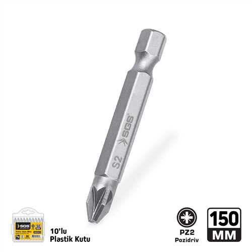 POZİDRİV UÇLU BİTS S2 PZ2*150mm Sand-Pro Series