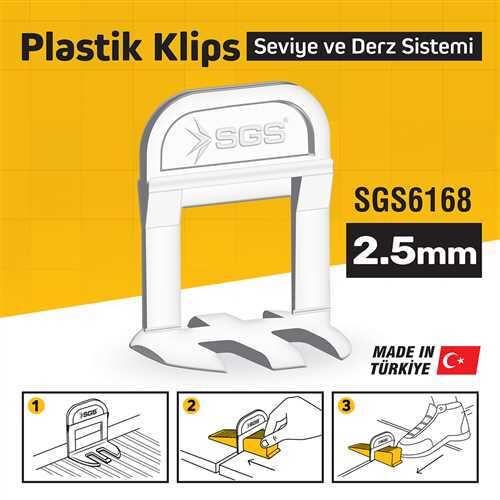 2,5 MM DERZ SEVİYE TESPİT KLİPSİ (PK/100 ADET)