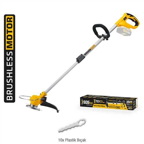 AKÜLÜ ÇİM KENAR KESME 20V  (KÖMÜRSÜZ MOTOR) (SOLO MAKİNA)