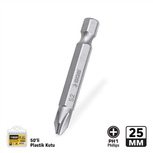 YILDIZ UÇLU BİTS S2 PH1*25mm Sand-Pro Series