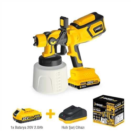 AKÜLÜ BOYA TABANCASI 20V 1*2.0Ah