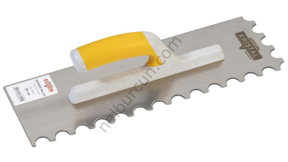 KRİSTAL AÇIK PLASTİK SAPLI MERMER MALASI  YAY ÇELİK 38CM