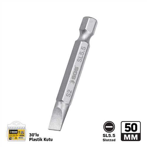 DÜZ UÇLU BİTS S2 SL5,5*50mm Sand-Pro Series