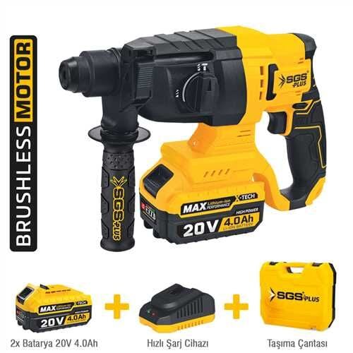 AKÜLÜ ELEKTRO PNÖMATİK DELİCİ SETİ 20V 2*4.0Ah (KÖMÜRSÜZ MOTOR)
