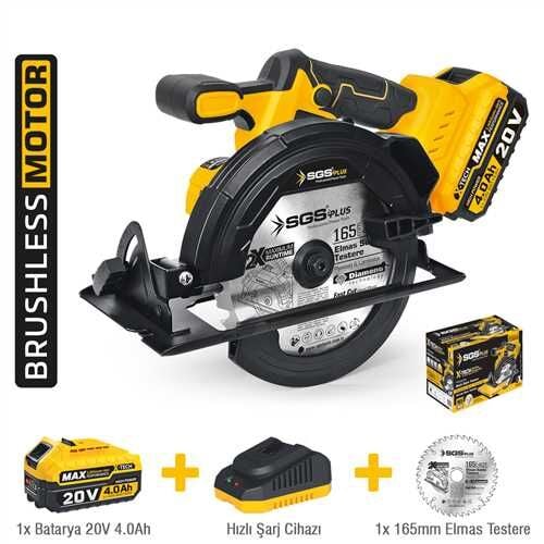 AKÜLÜ SUNTA KESME MAKİNESİ SETİ 165 MM 1*4.0 Ah (KÖMÜRSÜZ MOTOR)