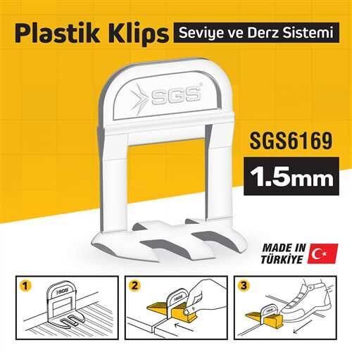 1,5 MM DERZ SEVİYE TESPİT KLİPSİ  (PK/100 ADET)