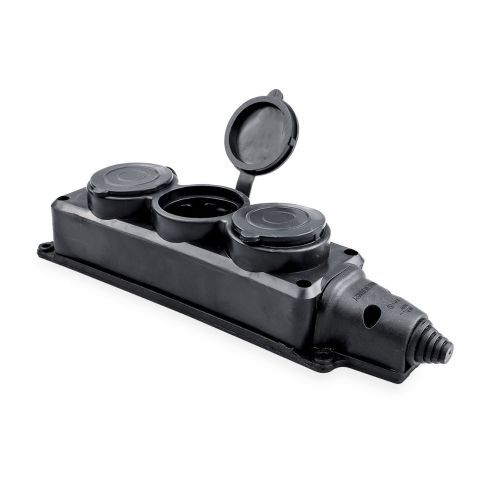 MONOFAZE KAUÇUK ÜÇLÜ PRİZ (1*16A)