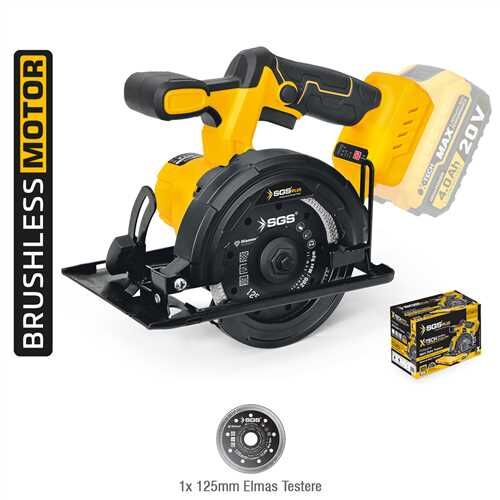 AKÜLÜ GRANİT&MERMER KESME MAKİNESİ 125 MM (KÖMÜRSÜZ MOTOR) (SOLO MAKİNA)