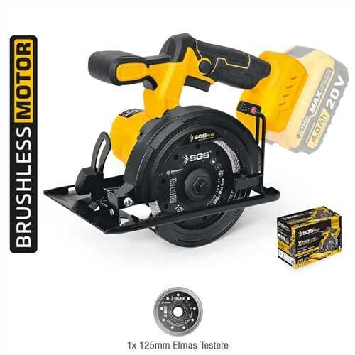 AKÜLÜ GRANİT&MERMER KESME MAKİNESİ 125 MM (KÖMÜRSÜZ MOTOR) (SOLO MAKİNA)